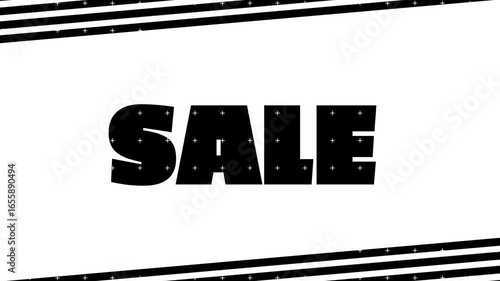 Sale banner with glitch effect. Promotion sale banner with glitch noise background. Cyber monday banner concept. Black friday banner with big sale text.