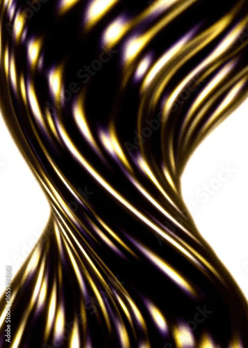 Luxury 3D Golden Rings Abstract Metallic Futuristic Background Shiny Artistic Design