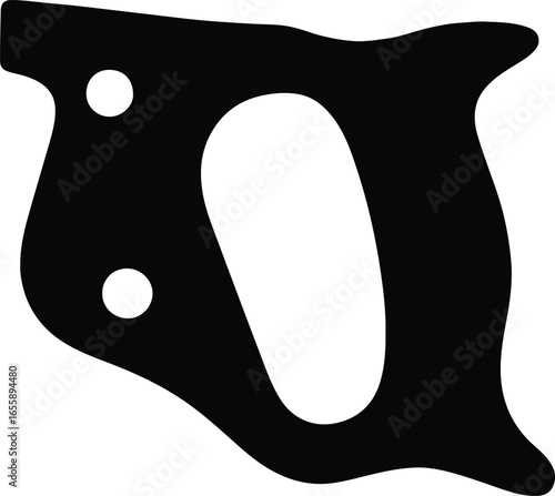 Vector hand saw handle silhouette vintage woodworking tool Illustrator