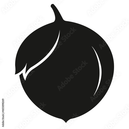hazelnut silhouette on white