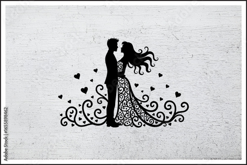 Eternal Love Silhouette
Romantic Couple in Harmony
Love in Black and White
The Dance of Hearts