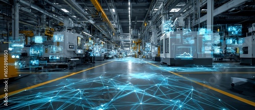 Smart Factory Floor with Digital Twin Network Overlay