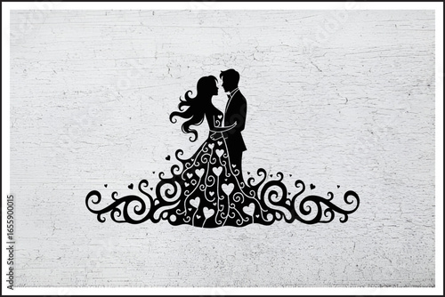 Eternal Love Silhouette
Romantic Couple in Harmony
Love in Black and White
The Dance of Hearts