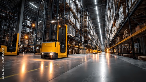 Fleet of Autonomous Mobile Robots Operating in Automated Warehouse