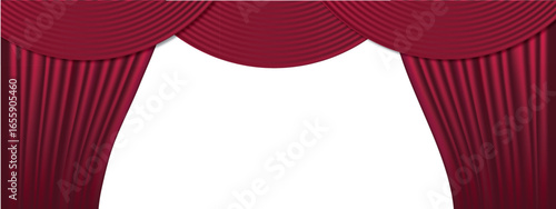 Red Theater Curtains Opening Transparent Background