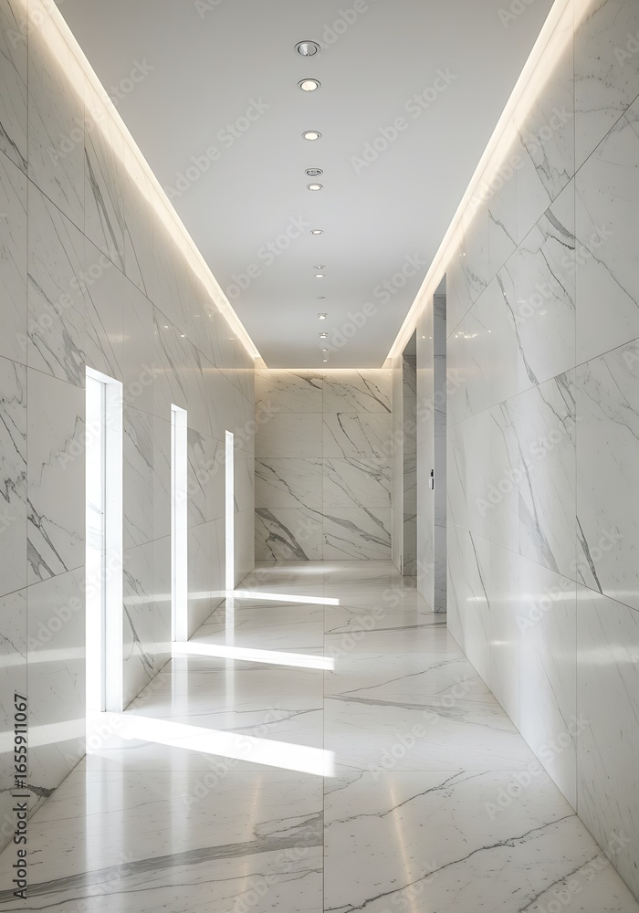 Obraz premium Sunlit Marble Passage