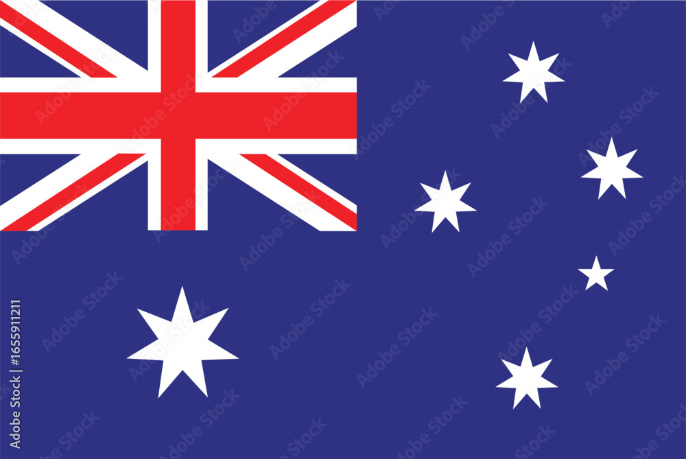 Fototapeta premium Illustration of australia flag.eps