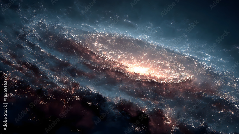 Naklejka premium Maya Myth・Feathered Serpent Star Egg Creation | Galactic Vortex, Serpent Nebula, Pyramids, Maya Calendar, Maize God DNA