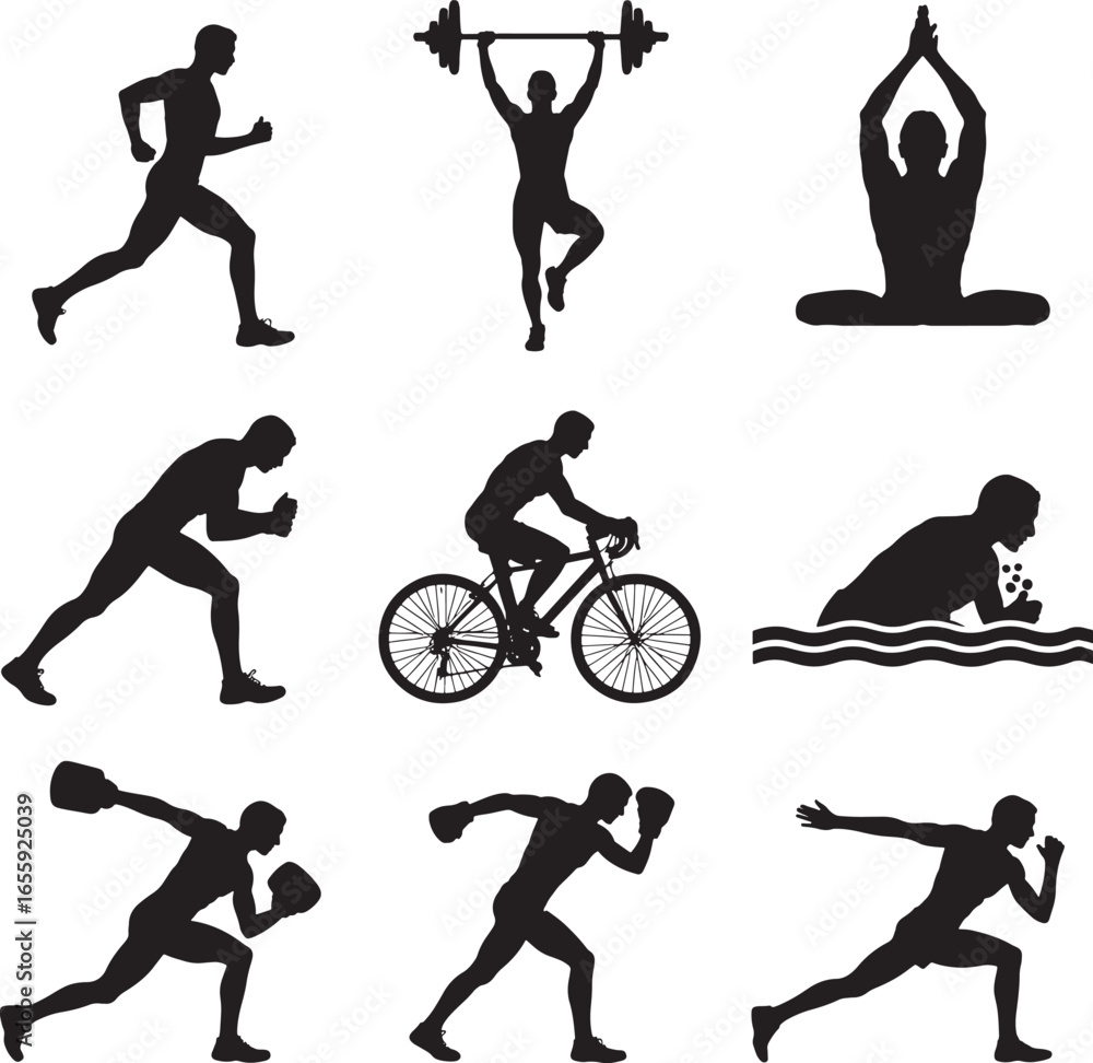 Obraz premium sports illustration silhouette royalty free stock photos premium quality