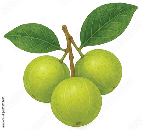 Indian Gooseberry (Amla) Watercolor