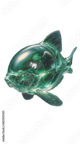 Unique Barreleye Fish with Transparent Head in Deep Sea Environment