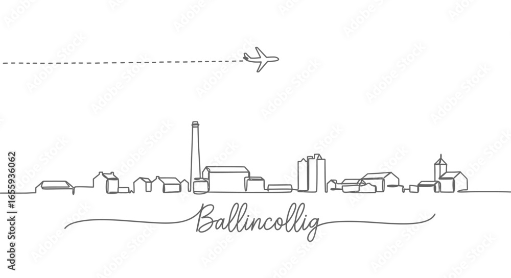 Obraz premium Ballincollig Skyline Plane taking off.