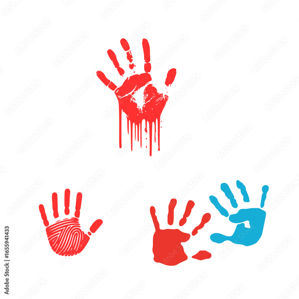 Obraz premium colorful hand prints