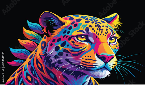 Black and white vector illustration of a tiger head, perfect for a striking logo or tattoo design