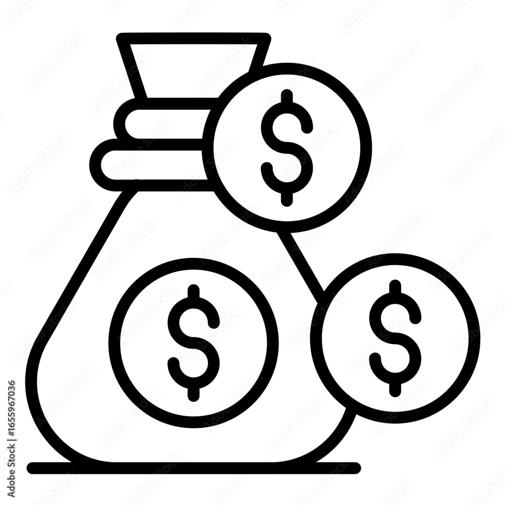 Obraz premium Money Bag Icon