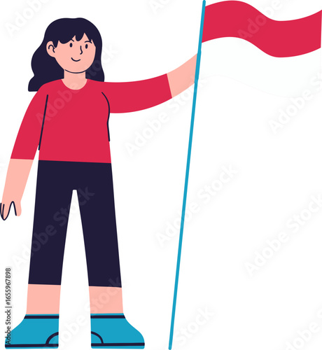 A joyful cartoon character leaping with arms raised in celebration, showing pure happiness.