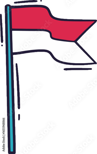A joyful cartoon character leaping with arms raised in celebration, showing pure happiness.