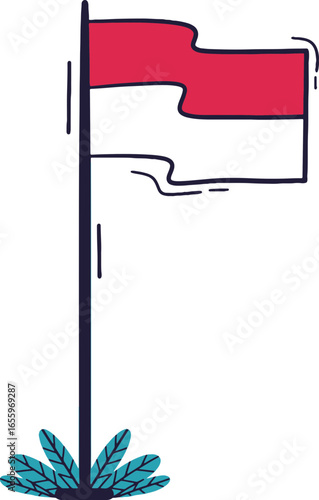 A joyful cartoon character leaping with arms raised in celebration, showing pure happiness.