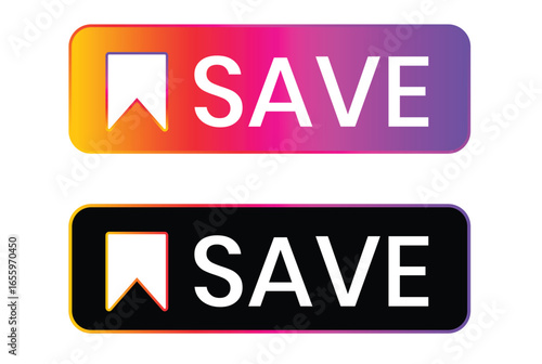 Save button instagram element eps file