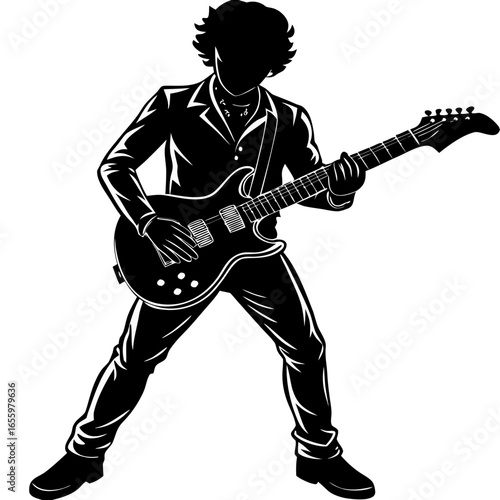 Guitar Player Silhouette