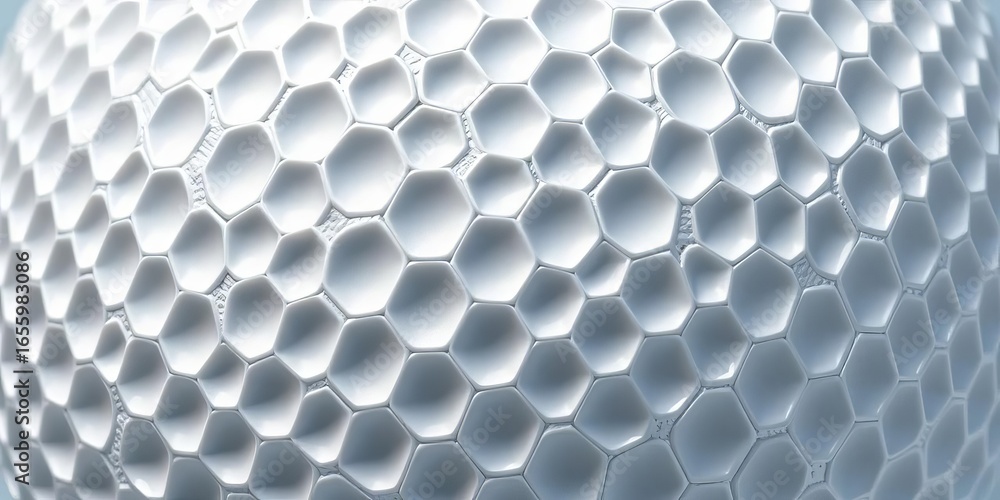 White honeycomb hexagon pattern textured like a golf ball , repeat, seamless White honeycomb hexagon pattern textured like a golf ball , repeat, seamless