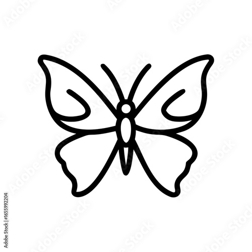 butterfly icon illustration, butterfly on a white background