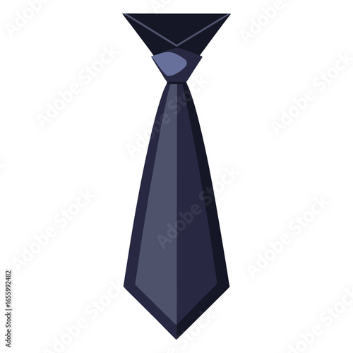 Classic black silk necktie with elegant knot symbolizing formal business and sophistication vector