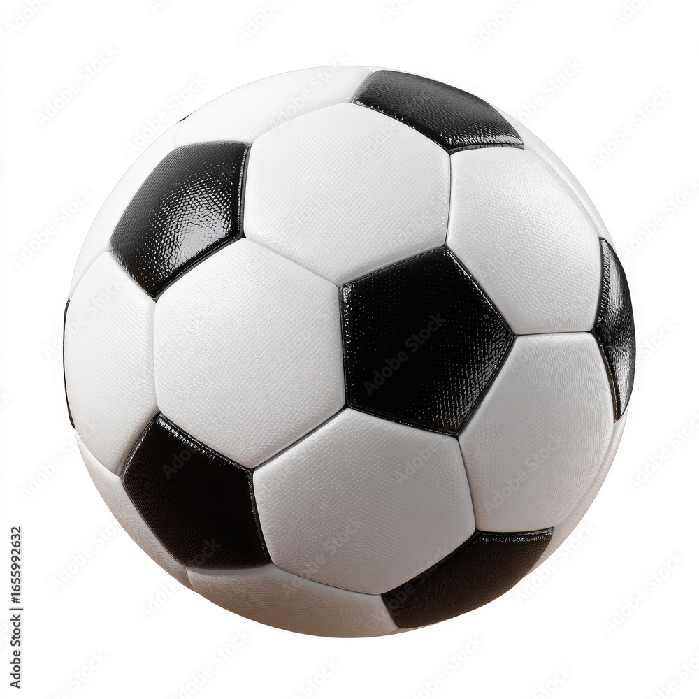 Obraz premium Soccer ball, white and black panels