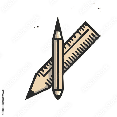 pencil and ruler