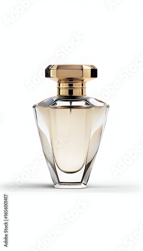 Luxury Perfume Bottle – Elegant Glass Fragrance Packaging on White Background