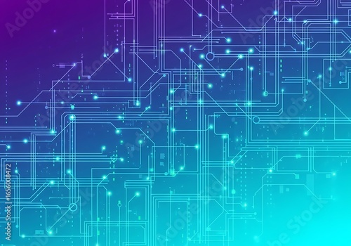 Abstract Technology Network Lines