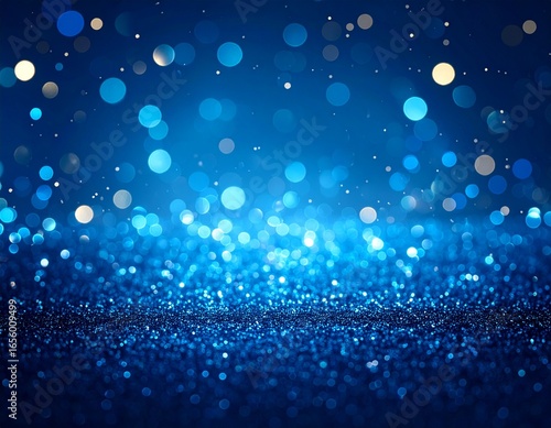 青いきらめきのボケ背景