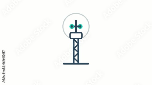 Cellular Tower Pulse – Network Signal Icon