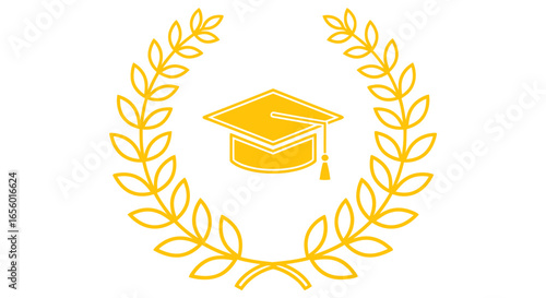 graduation scholarship award with laurel wreath symbolizing academic success and achievement in a ceremony setting ideal for promoting educational opportunities and financial aid programs.