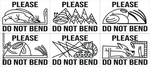 do not bend the envelope stickers in English