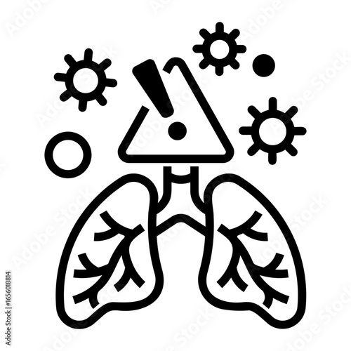 asthma Line Icon
