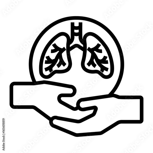 asthma Line Icon