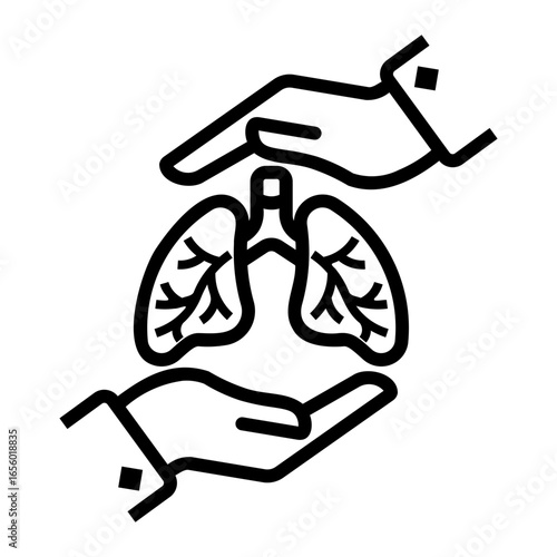 asthma Line Icon