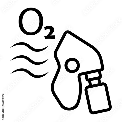 asthma Line Icon