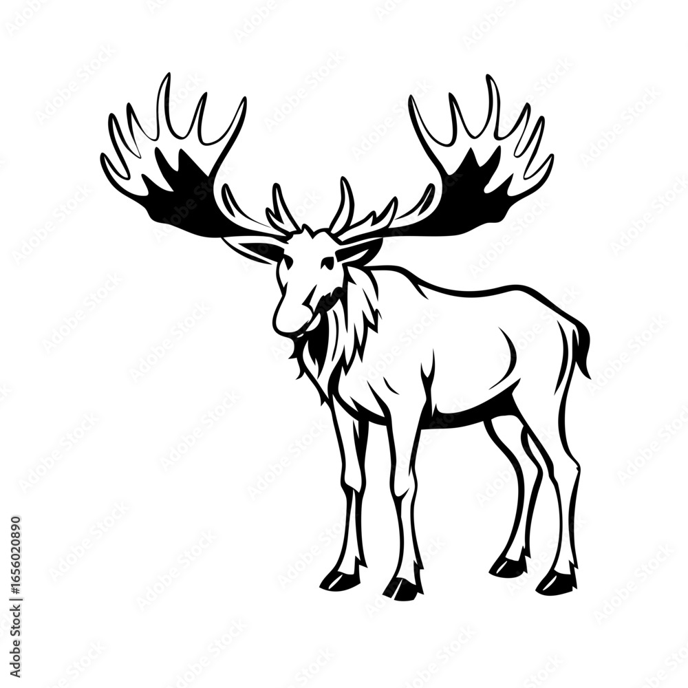 Fototapeta premium deer head silhouette