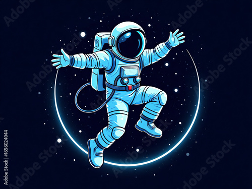 Astronaut Floating in Space