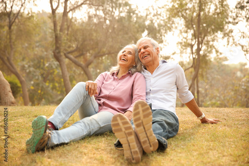 Indian Senior Couple Enjoying Time Together Outdoors
