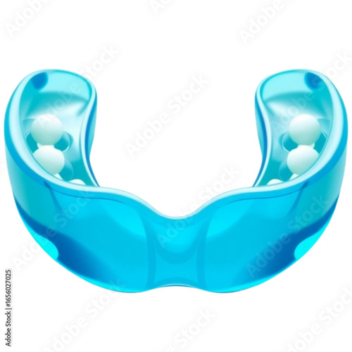 Blue Dental Night Guard or Sports Mouthguard - 3D Render