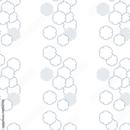 日本の伝統的な紋様素材。雪輪紋のシームレスな和風デザイン素材。