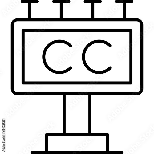 Close Caption Icon Vector Element