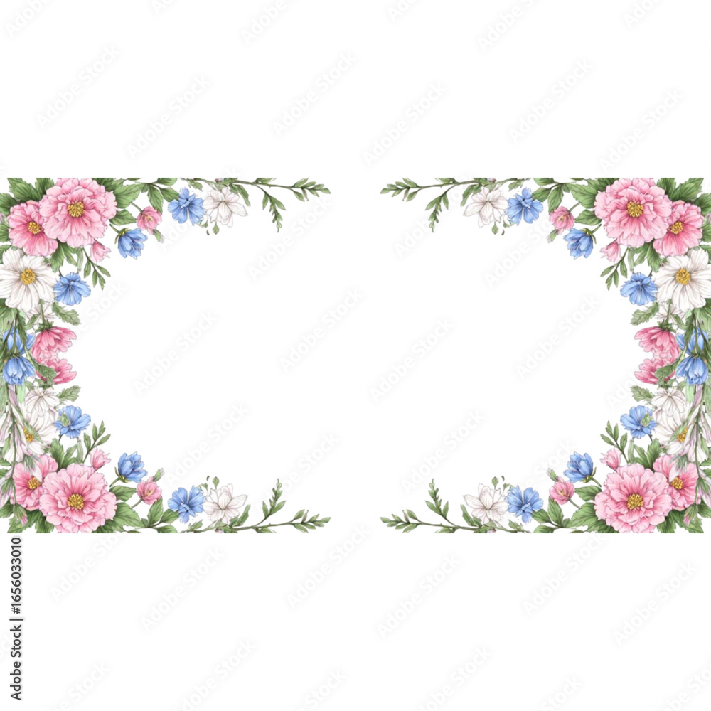 Fototapeta premium vector seamless pattern with flowers