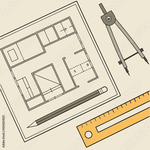 drawing of the house