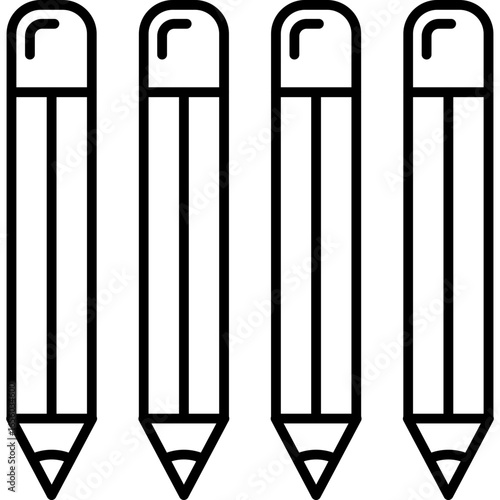 Colored Pencil Icon Vector Element