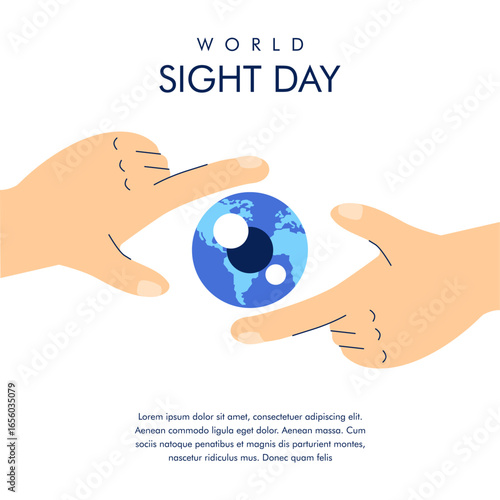 vector world sight day poster template