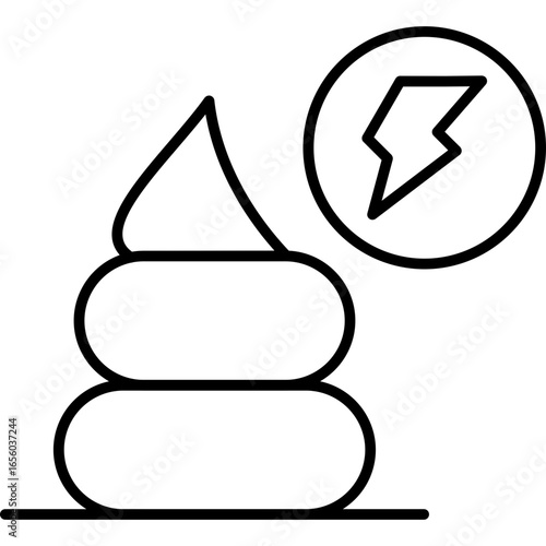 Diarrhea Icon Vector Element